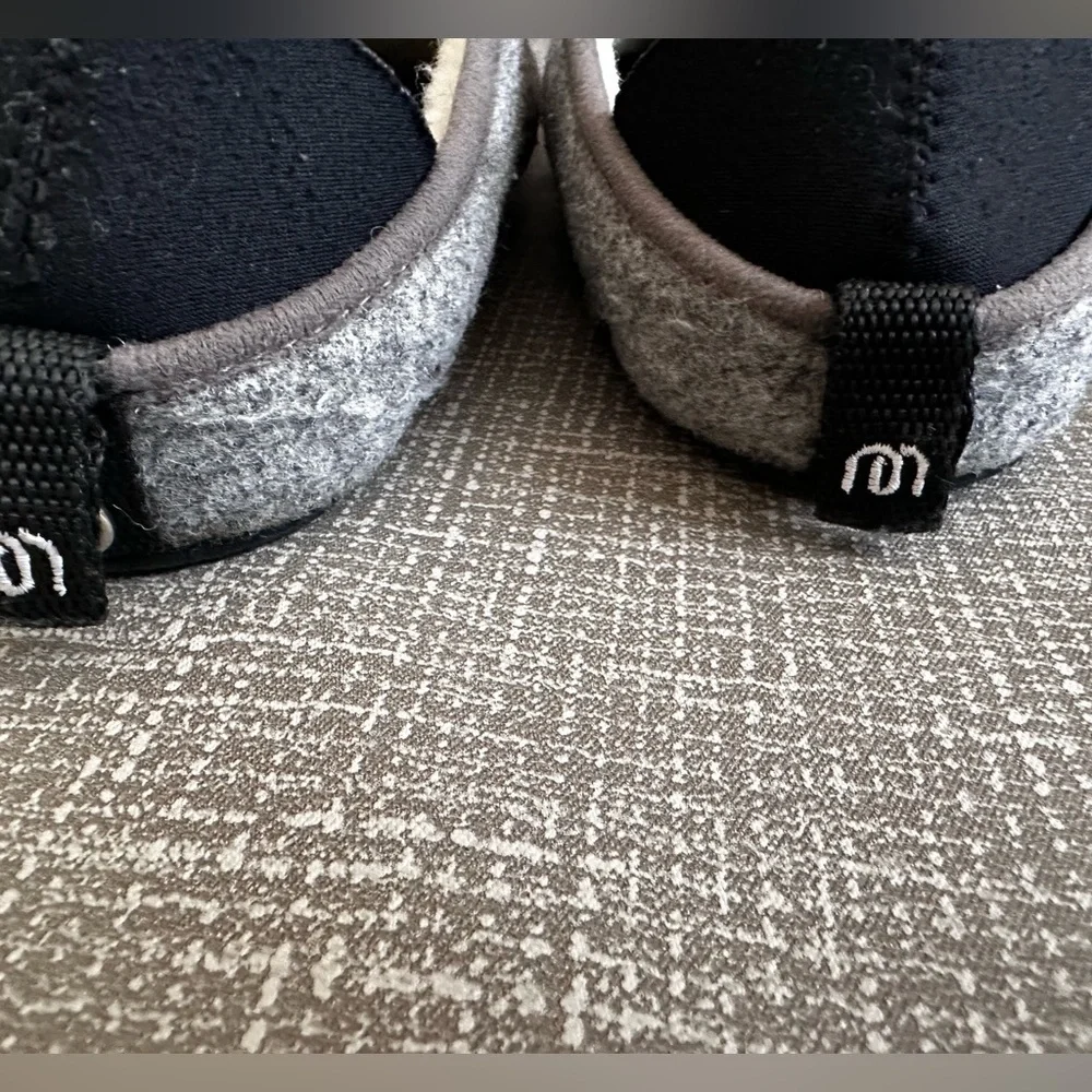 Mahabis Classic Larvik Felt Slippers EU 40 Gray Black Wool Indoor Outdoor Shoes